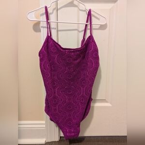 Purple Crochet Swimsuit